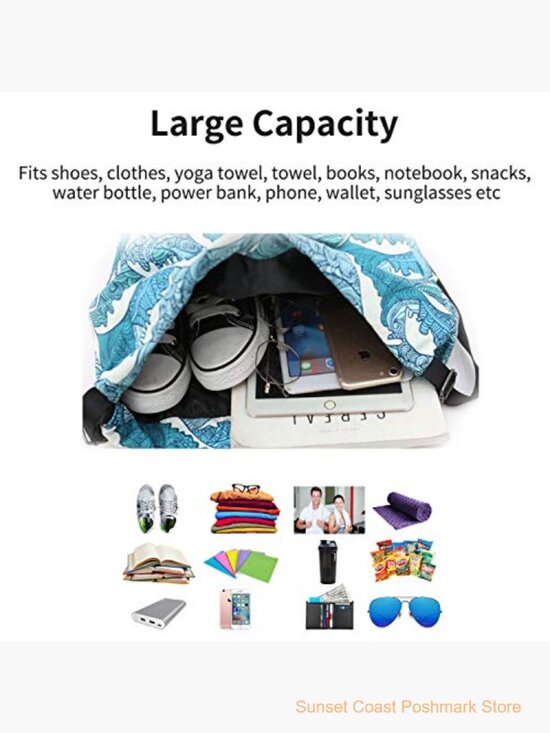 Waterproof Drawstring Backpack Gym Sports Travel Daypack main image 5